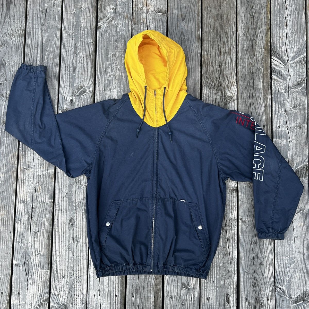 Palace PALACE INTERNATIONALE COTTON WINDBREAKER NAVY, LARGE | Grailed