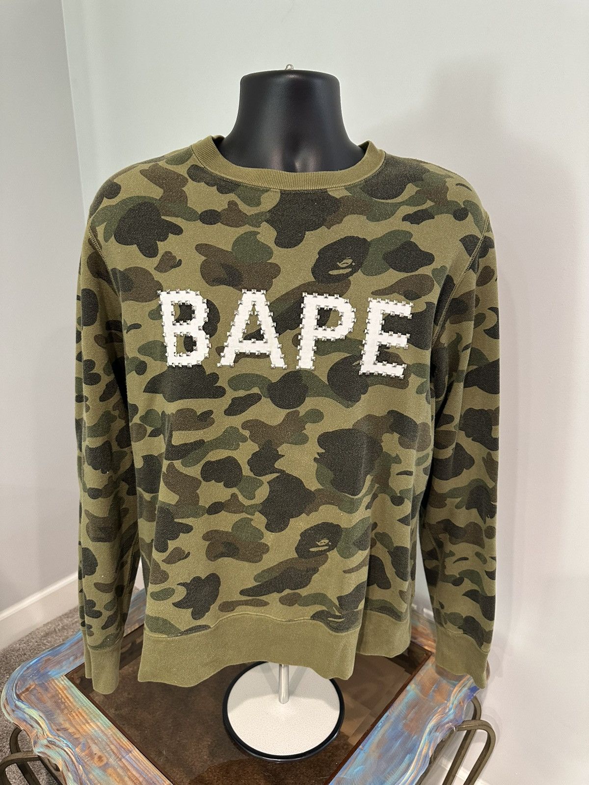 Bape Bape Camo Studded Crewneck Size US L / EU 52-54 / 3 - 1 Thumbnail