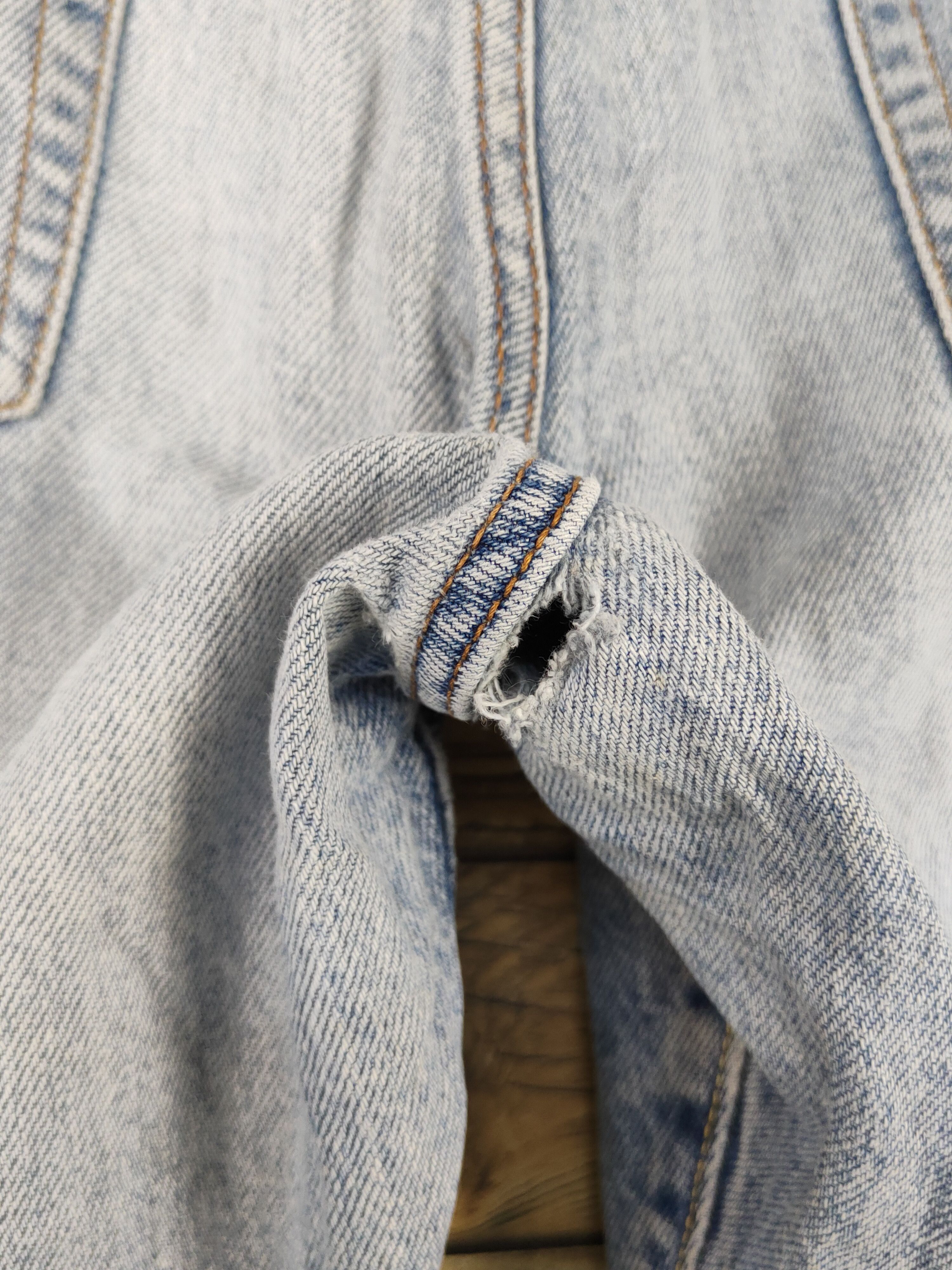 GU GU Light Blue Distressed Ripped denim Jeans #W1598 Size US 32 / EU 48 - 7 Thumbnail