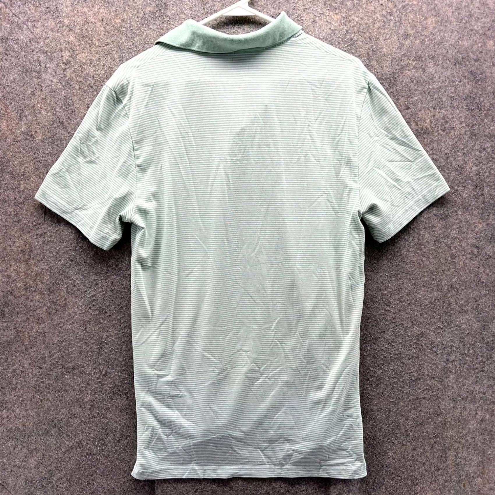 Ralph Lauren VINTAGE Ralph Lauren Polo Shirt Men S Green Striped Golf Preppy Casual Dress Shirt Size 36R - 2 Thumbnail