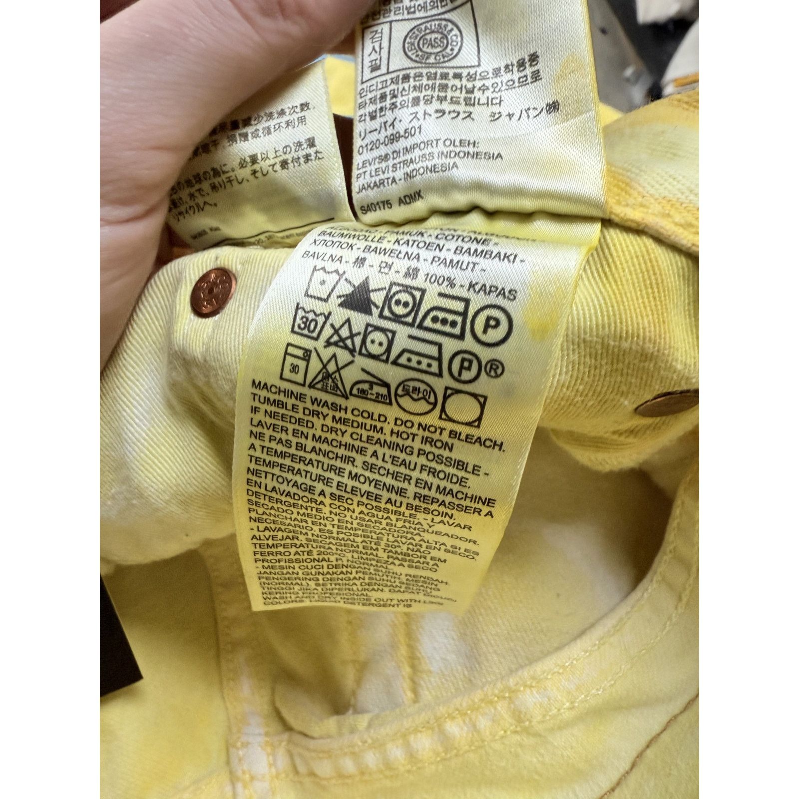 DENIM TEARS Denim Tears BSTROY Jeans Yellow Pink Used 31 Size US 31 - 4 Thumbnail