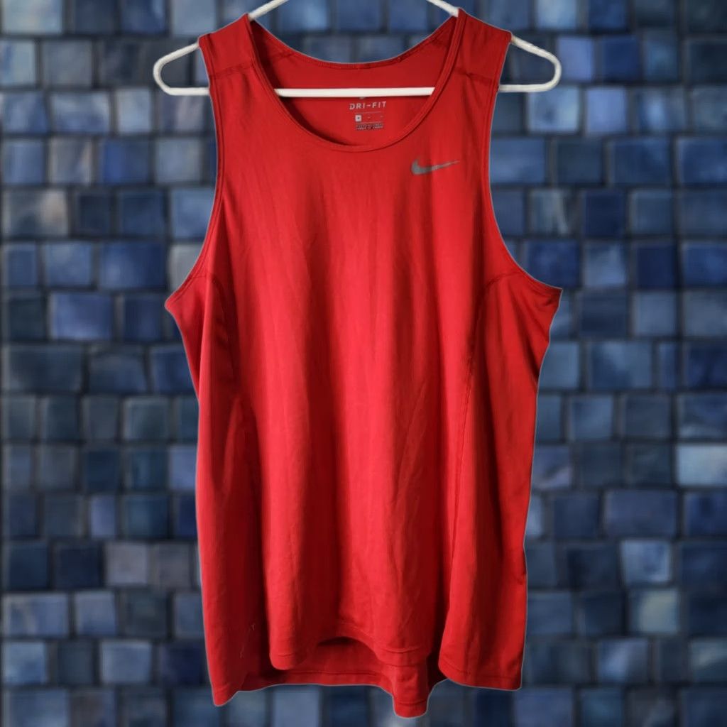 Nike Nike Dri-Fit Tank Top Womens M Sleeveless Scoop Neck Running Red Size M / US 6-8 / IT 42-44 - 1 Thumbnail