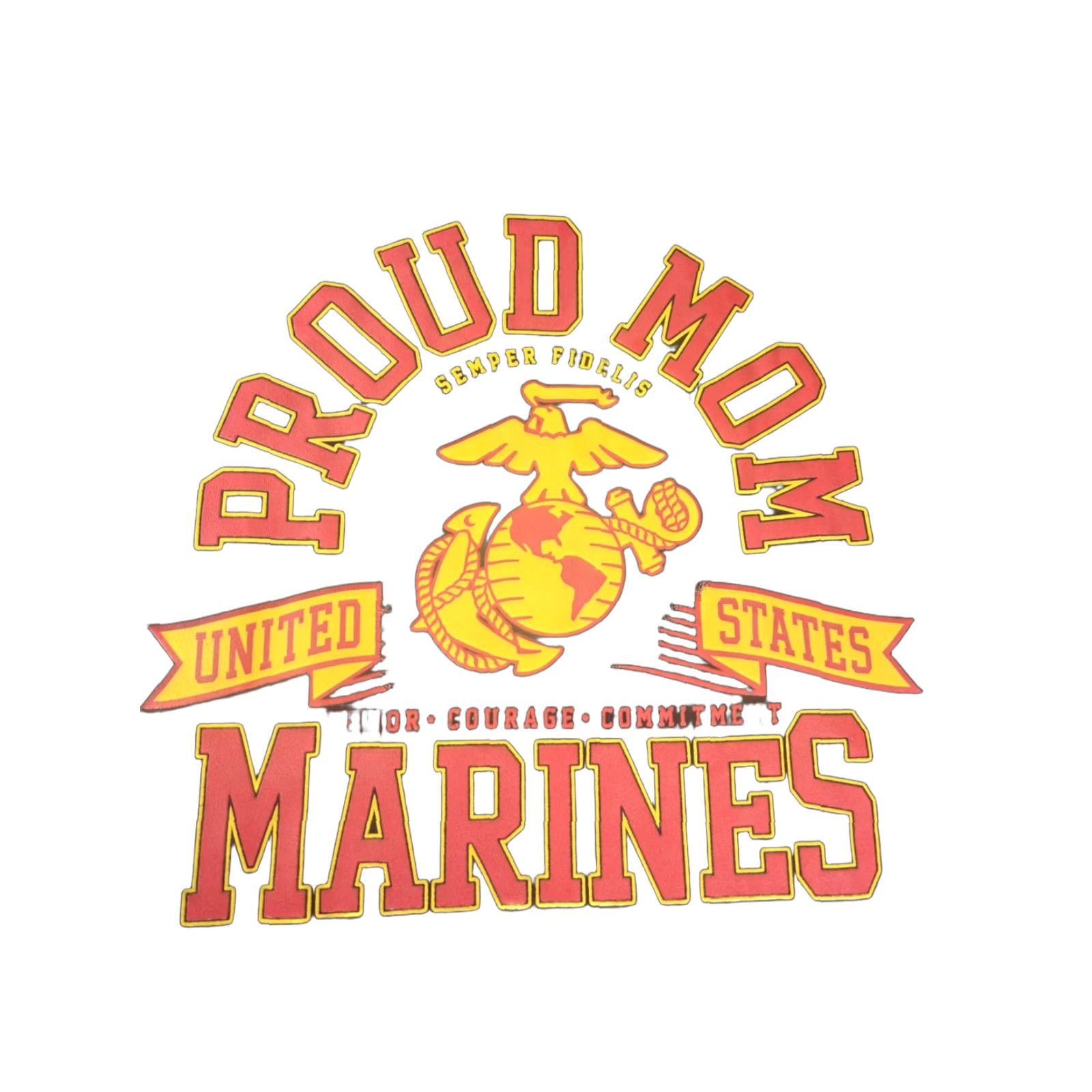 Vintage United States Marines Proud Mom T Shirt USMC 2XL Distressed Size US XXL / EU 58 / 5 - 1 Thumbnail