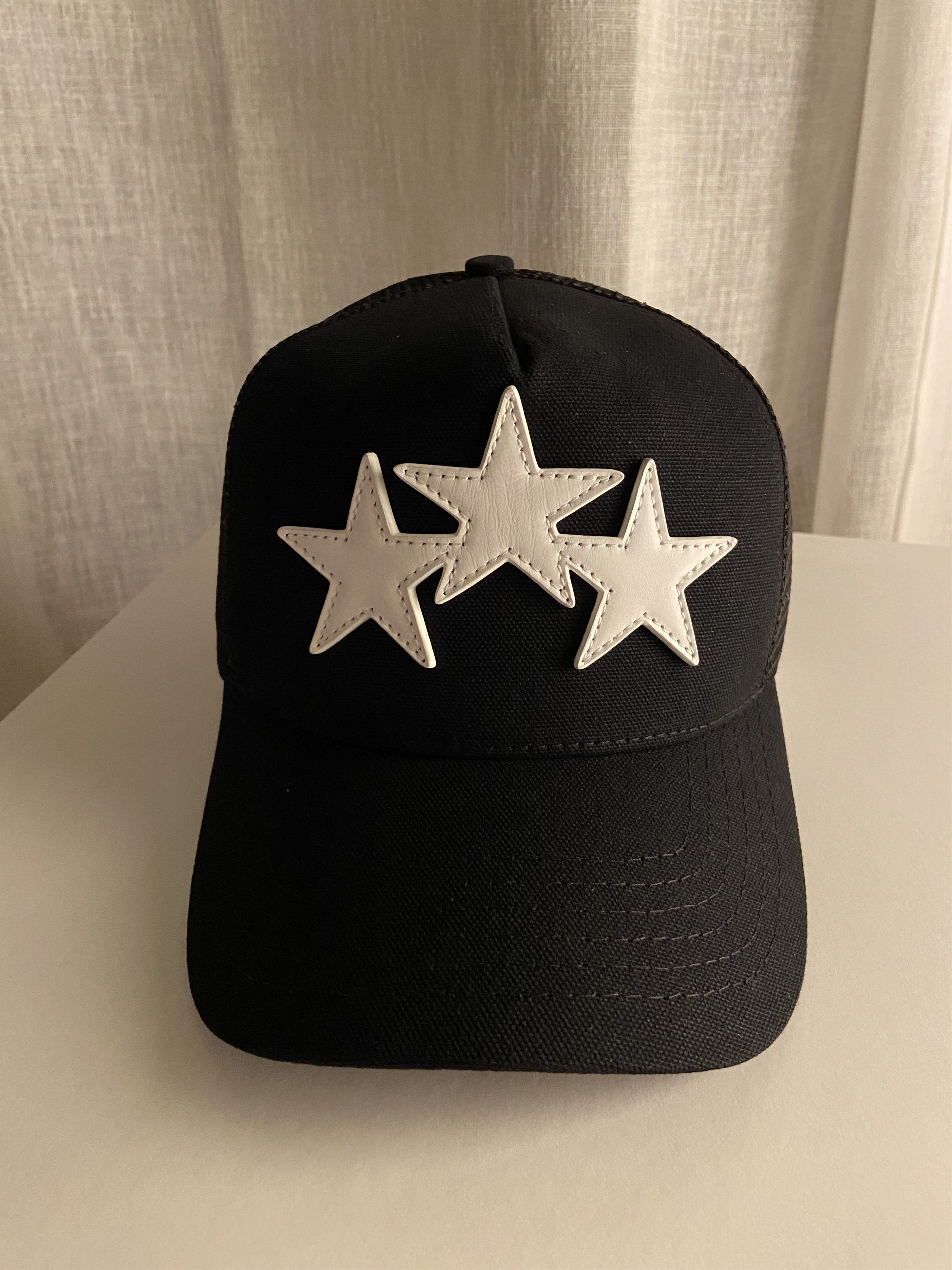 Amiri Amiri 3 Star Trucker Hat Black/White Size ONE SIZE - 3 Thumbnail