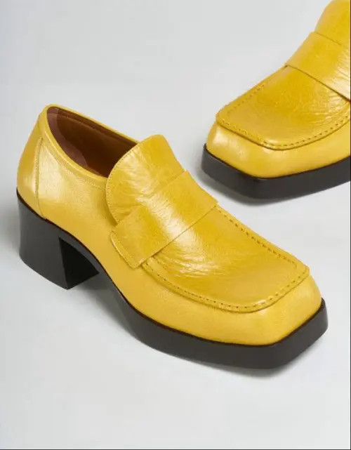 Marni o1w1db10125 Square Toe Loafers in Yellow Size US 8 / IT 38 - 3 Thumbnail
