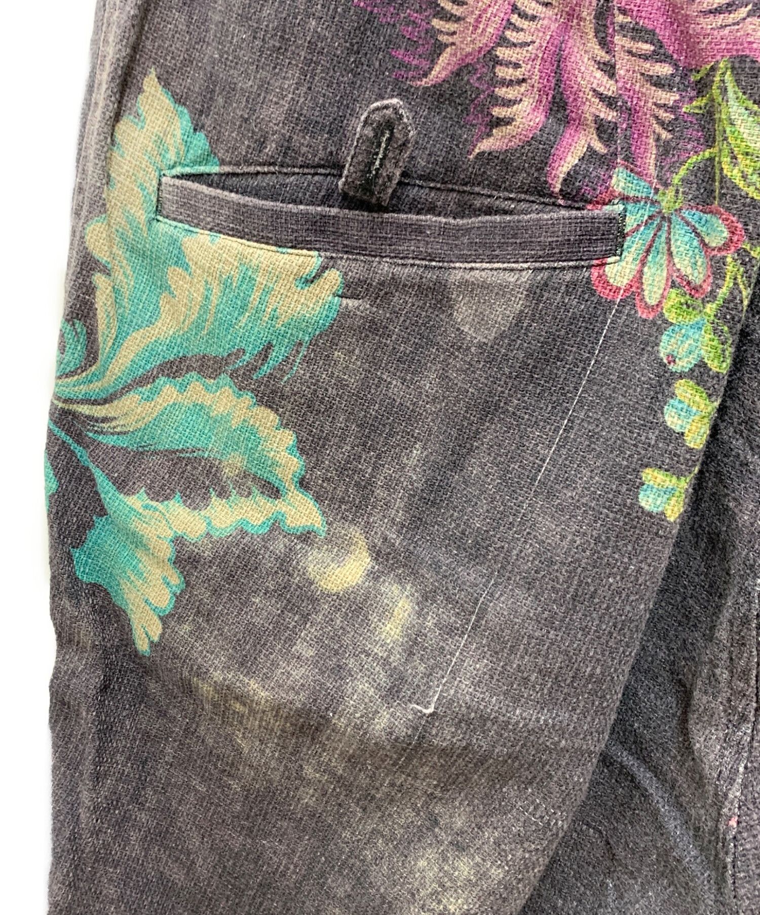 Yohji Yamamoto Yohji Yamamoto pour homme Cotton Linen Floral Wide Shorts Size US 35 - 4 Thumbnail