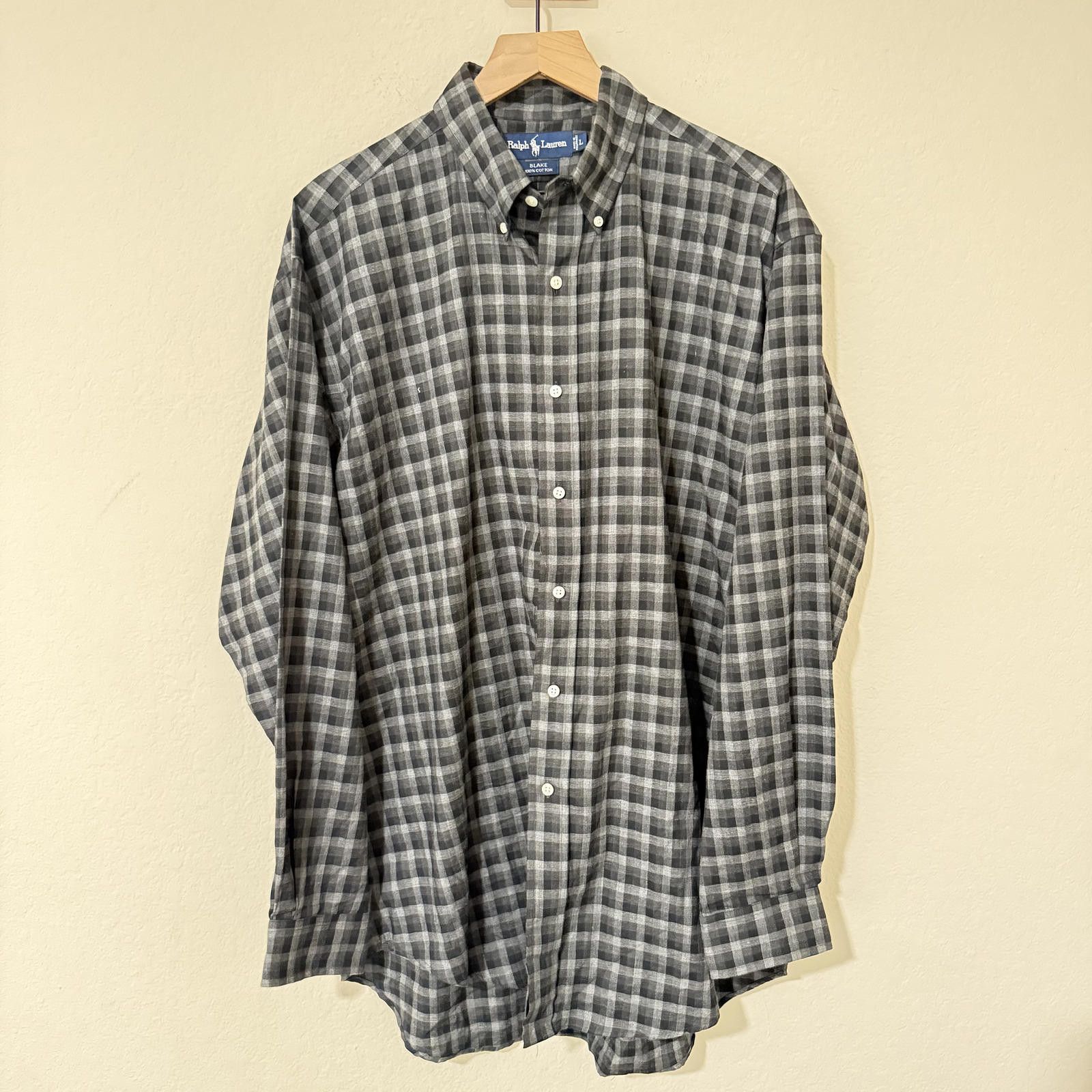Polo Ralph Lauren Ralph Lauren Shirt Men's L Grey Blake Cotton Button Down Size US L / EU 52-54 / 3 - 1 Thumbnail