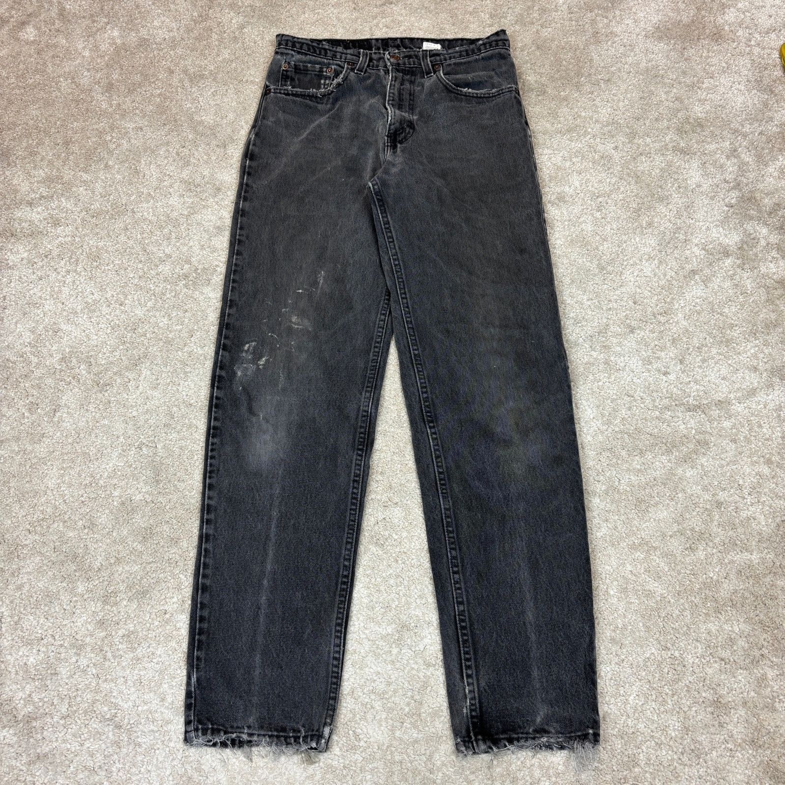 Levi's × Vintage Vintage 90s Levi's 550 Relaxed Fit Tapered Black Jeans 31x32 Size US 31 - 2 Thumbnail