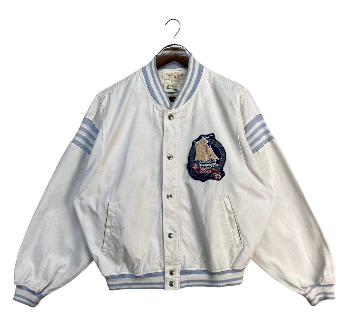 MLB Vintage Boston MLB Pinzon Brother Varsity Jacket Size US L / EU 52-54 / 3 - 1 Thumbnail
