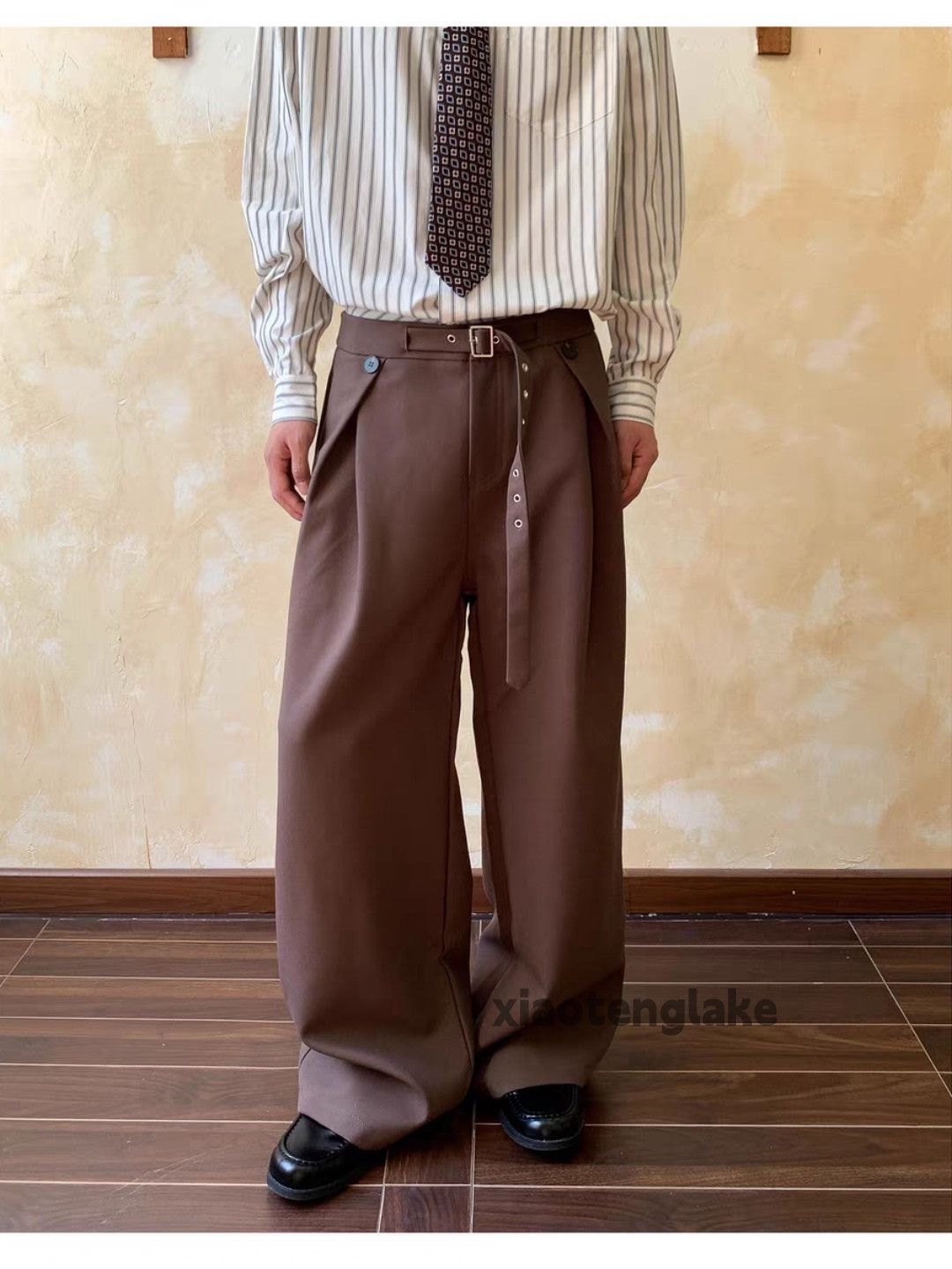 Vintage xtl vintage loose baggy flared yuppie pleated pants Size US 30 / EU 46 - 6 Thumbnail