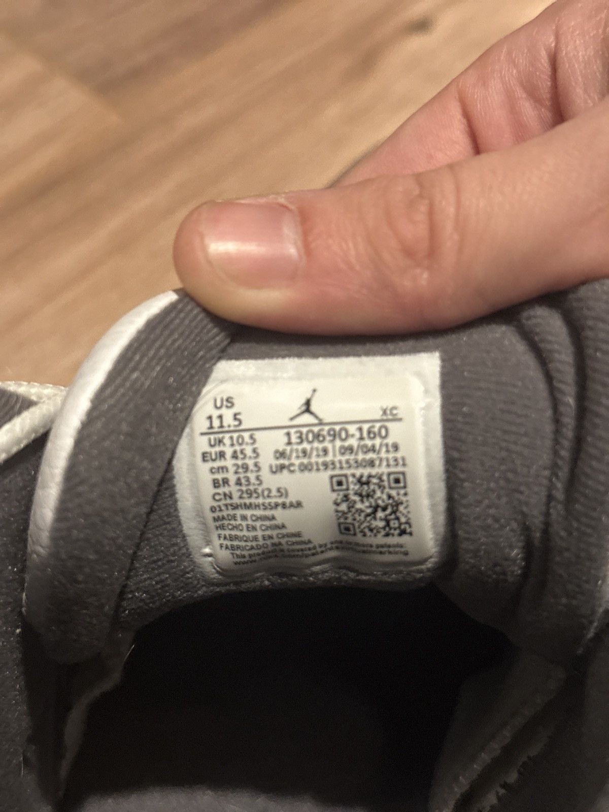 Jordan Brand Jordan 12 Light Dark Grey Size US 11.5 / EU 44-45 - 6 Thumbnail