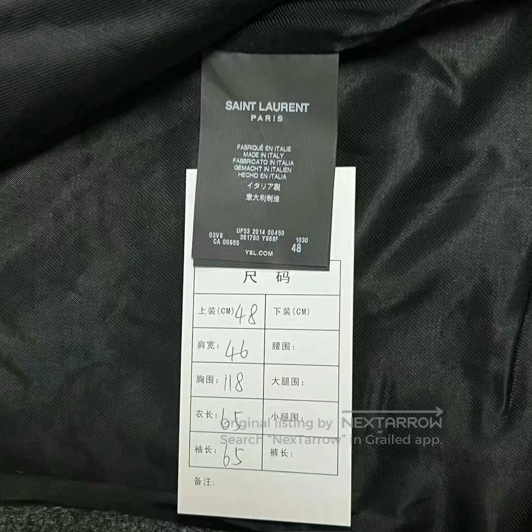 Saint Laurent Paris saint laurent gray striped varsity jacket. Size US L / EU 52-54 / 3 - 5 Thumbnail