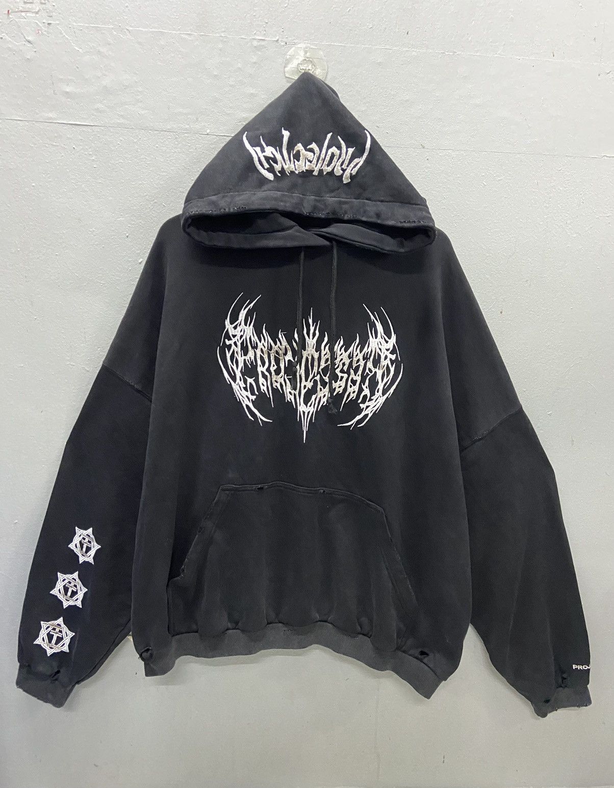 PROJECT G/R PROJECT G/R METALLIC BLACK HOODIE | Grailed