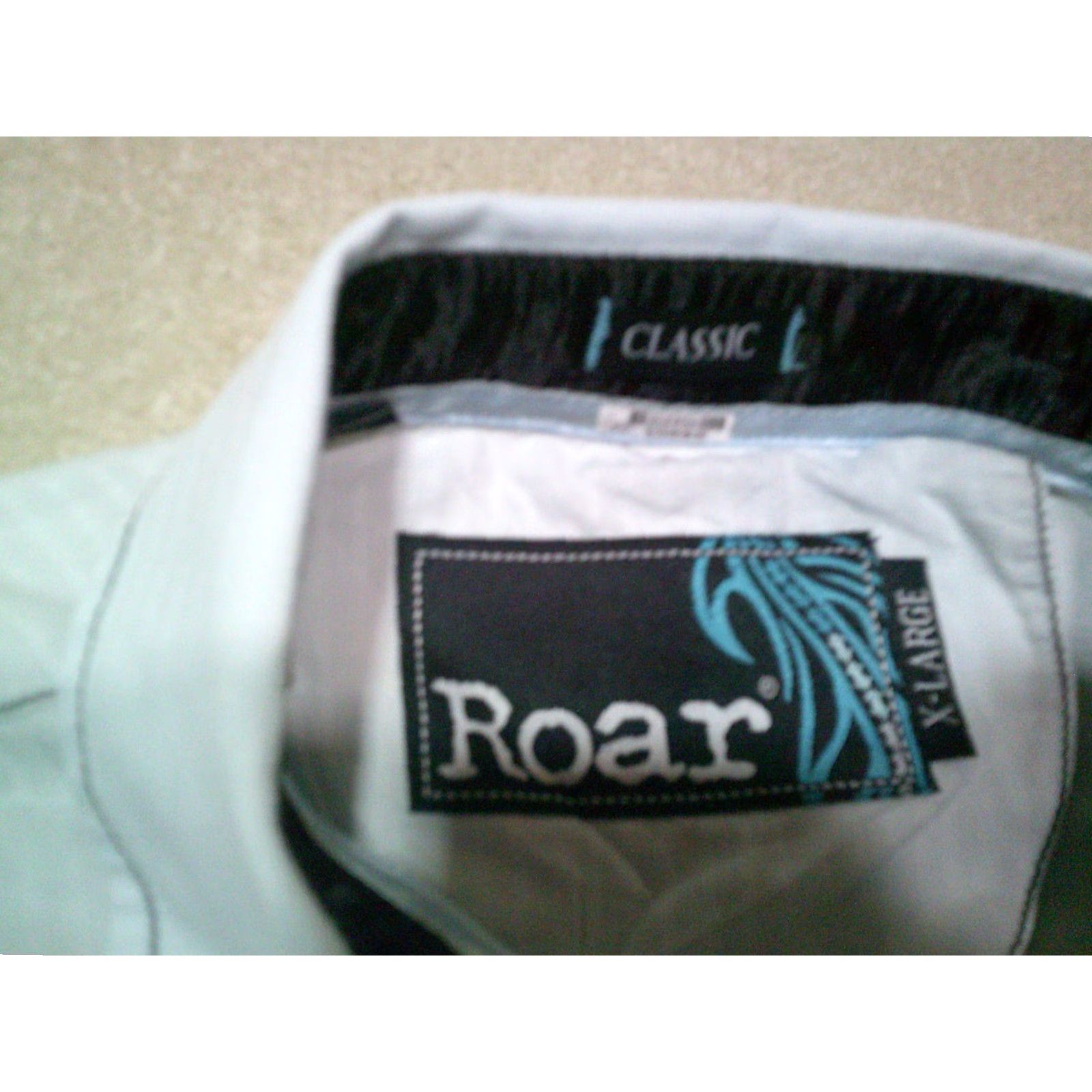 Roar Roar Button Up Shirt Mens XL Blue Double Sided Embroidered Classic Shirt Size US XXL / EU 58 / 5 - 5 Thumbnail