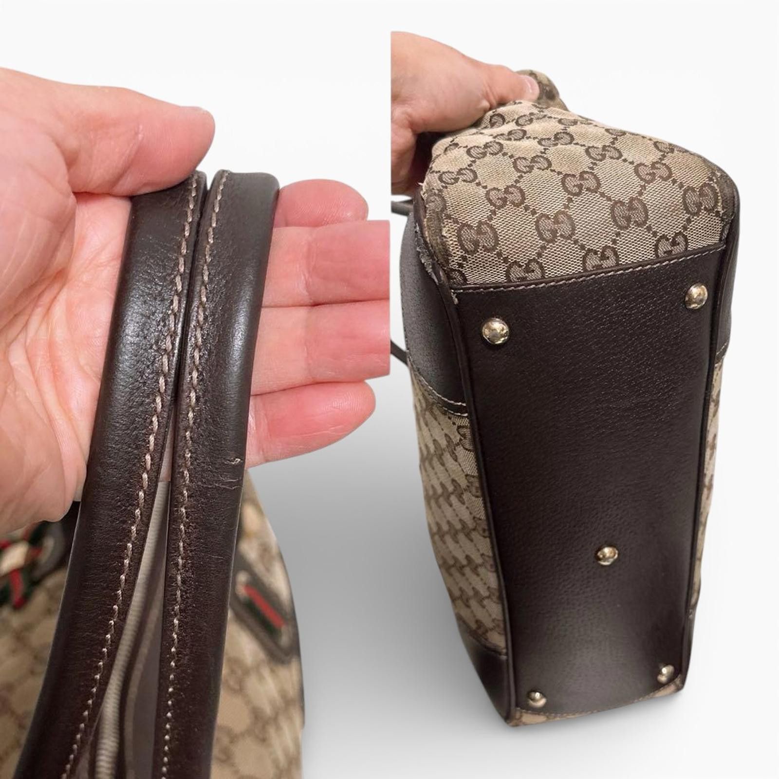 Gucci Gucci - Classic Chique Canvas Tote Handbag Size ONE SIZE - 6 Thumbnail