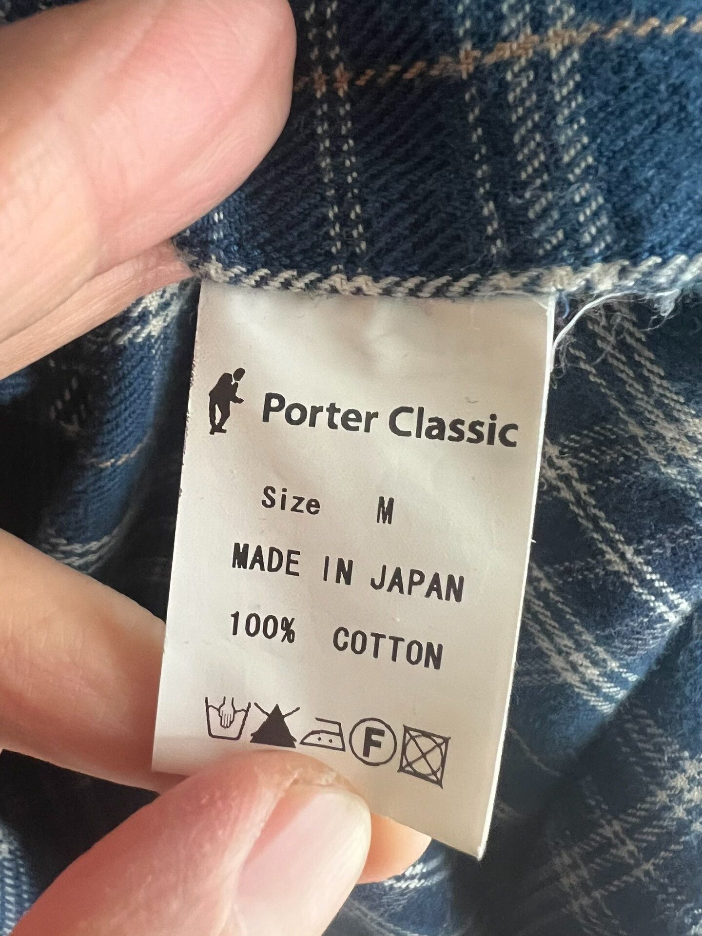 Porter Classic Porter Classic Indigo Plaid Long Shirt Size US M / EU 48-50 / 2 - 6 Thumbnail