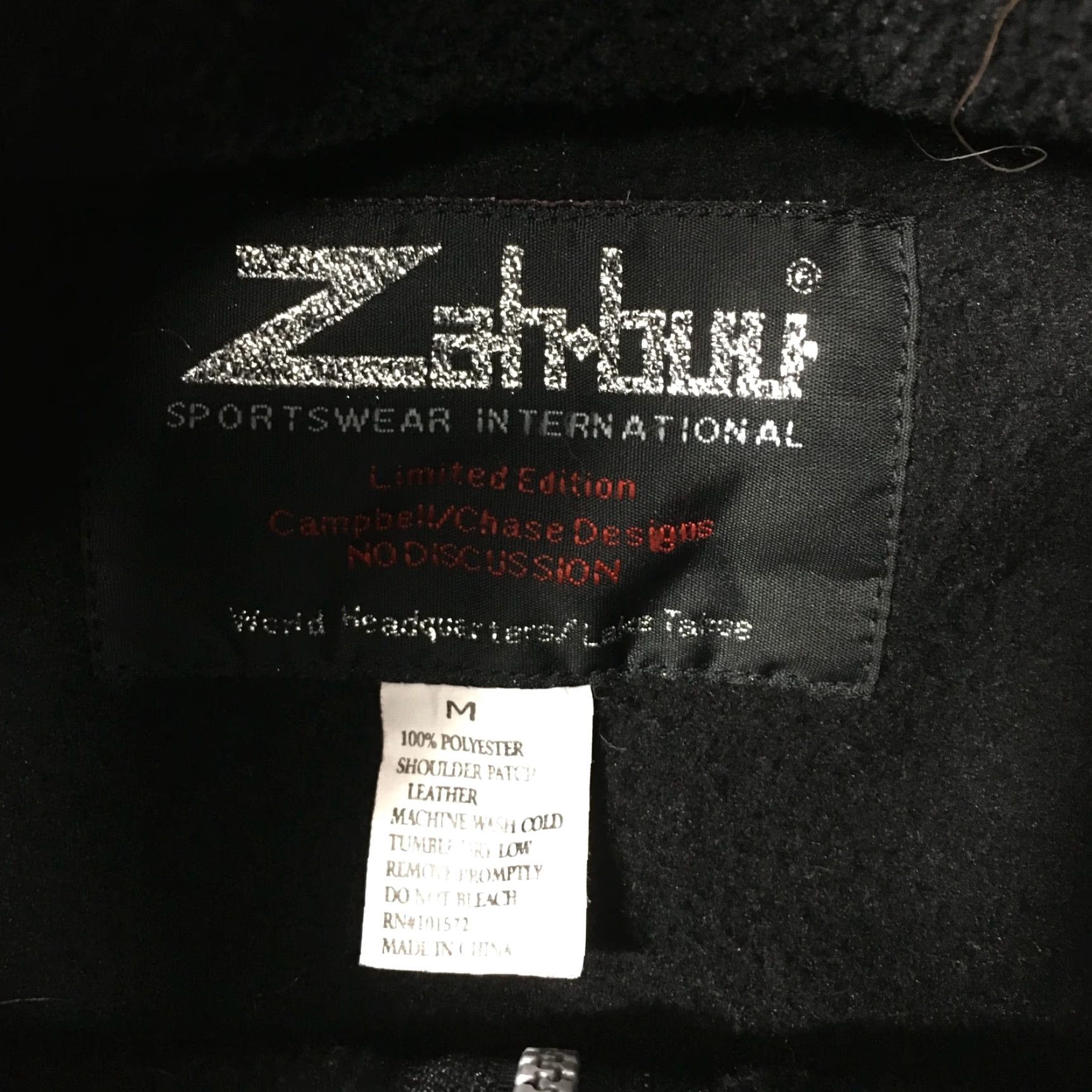 Vintage zah-buu US Ski Team Vest Zip Up Leather Shoulder Medium Black Patch Size US M / EU 48-50 / 2 - 4 Thumbnail