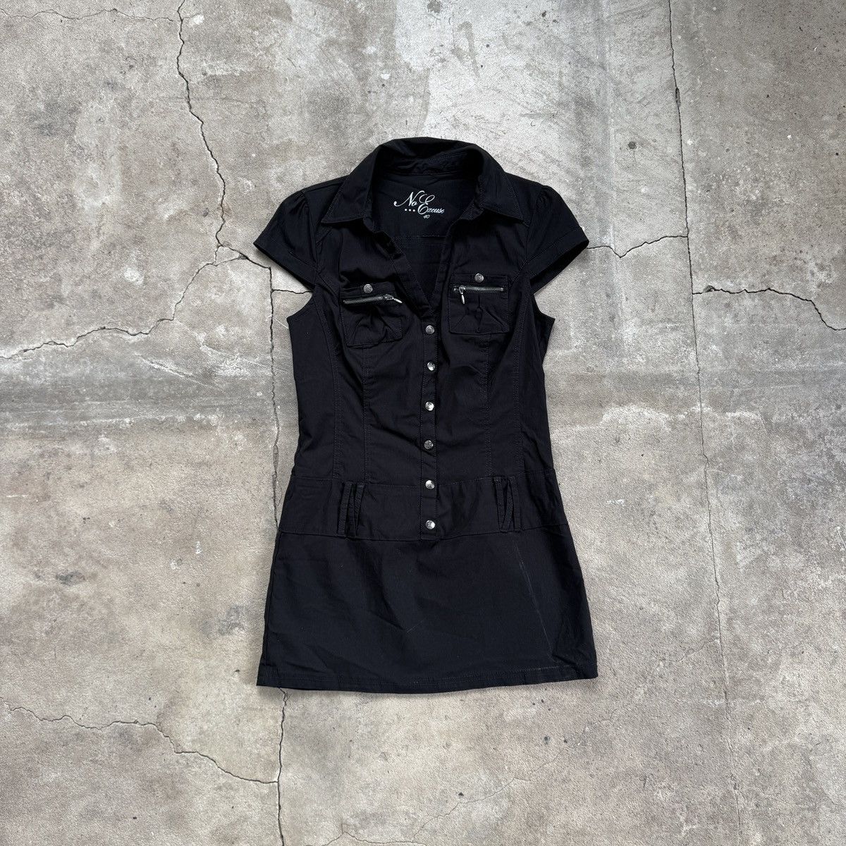 Other Vintage 00's No Excuse Stretch Black Mini Dress Size S / US 4 / IT 40 - 1 Thumbnail