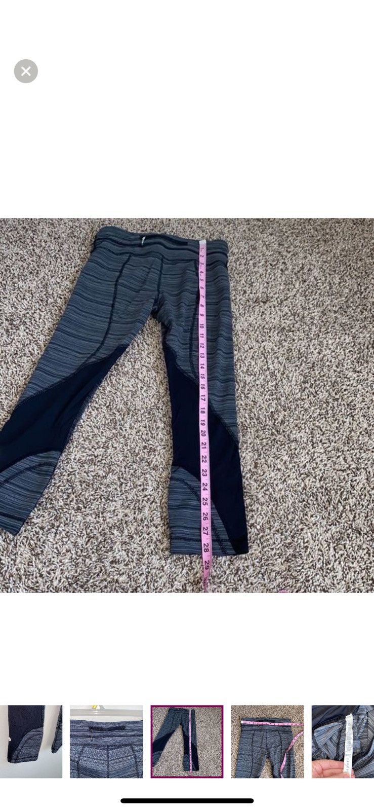 Lululemon Lululemon run inspire crop II Leggings with mesh size 4 Size 27" / US 4 / IT 40 - 6 Thumbnail