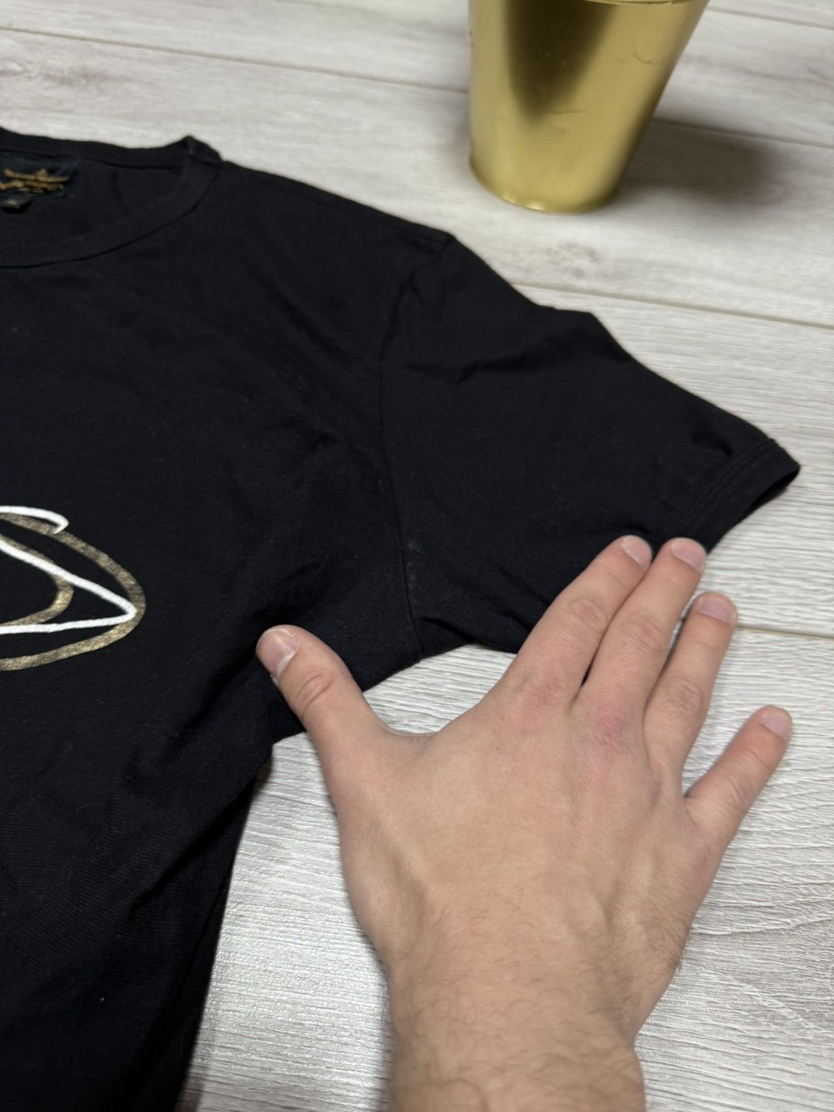 Vivienne Westwood Vivienne Westwood big gold foil jeans orb tee shirt black Size US XL / EU 56 / 4 - 8 Thumbnail