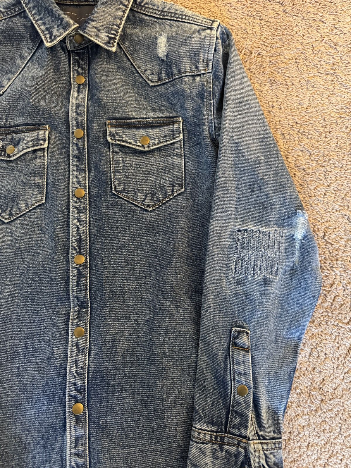 Zara ZARA Blue denim button-up shirt Size US S / EU 44-46 / 1 - 3 Thumbnail