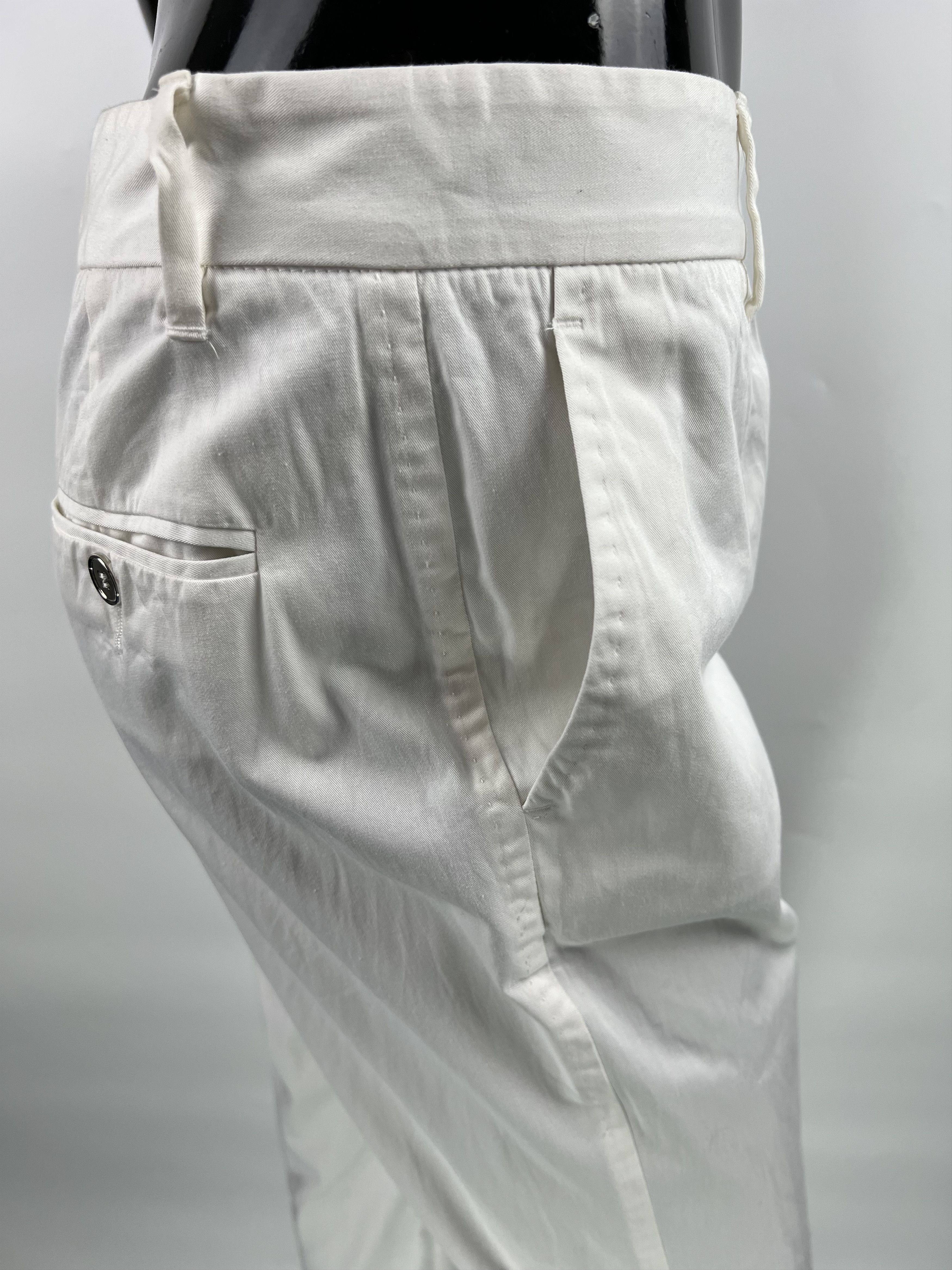 Dolce & Gabbana Dolce Gabbana Women's White Cotton Silk Suit Size IT42 Size M / US 6-8 / IT 42-44 - 16 Thumbnail