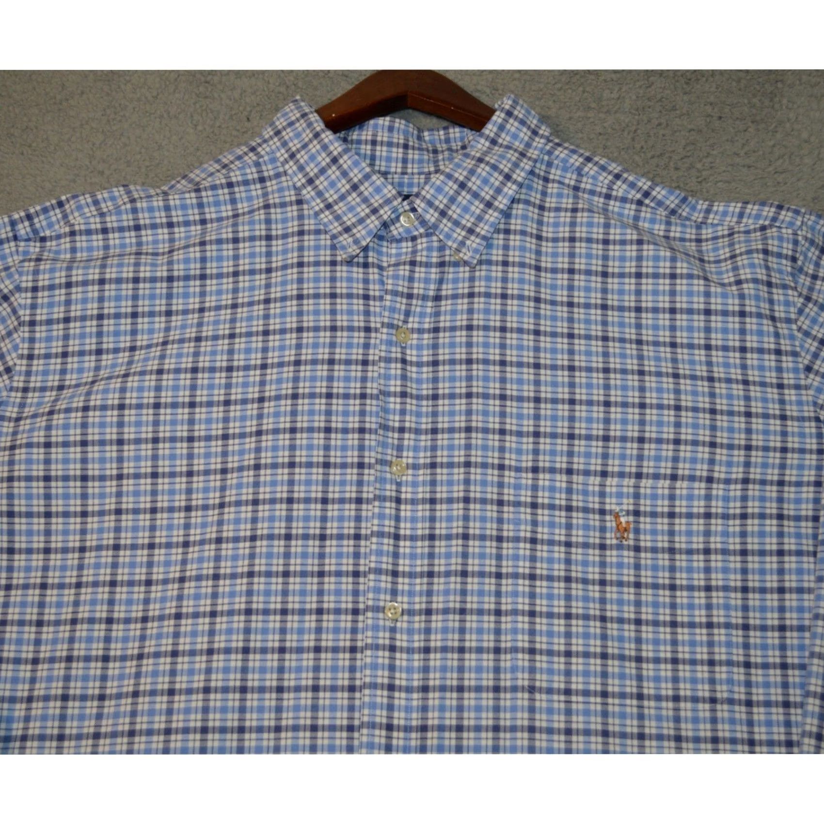 Ralph Lauren Ralph Lauren Shirt Long Sleeve Button Down Mens 3XLT Blue Checkered Big & Tall Size US XXL / EU 58 / 5 - 2 Thumbnail