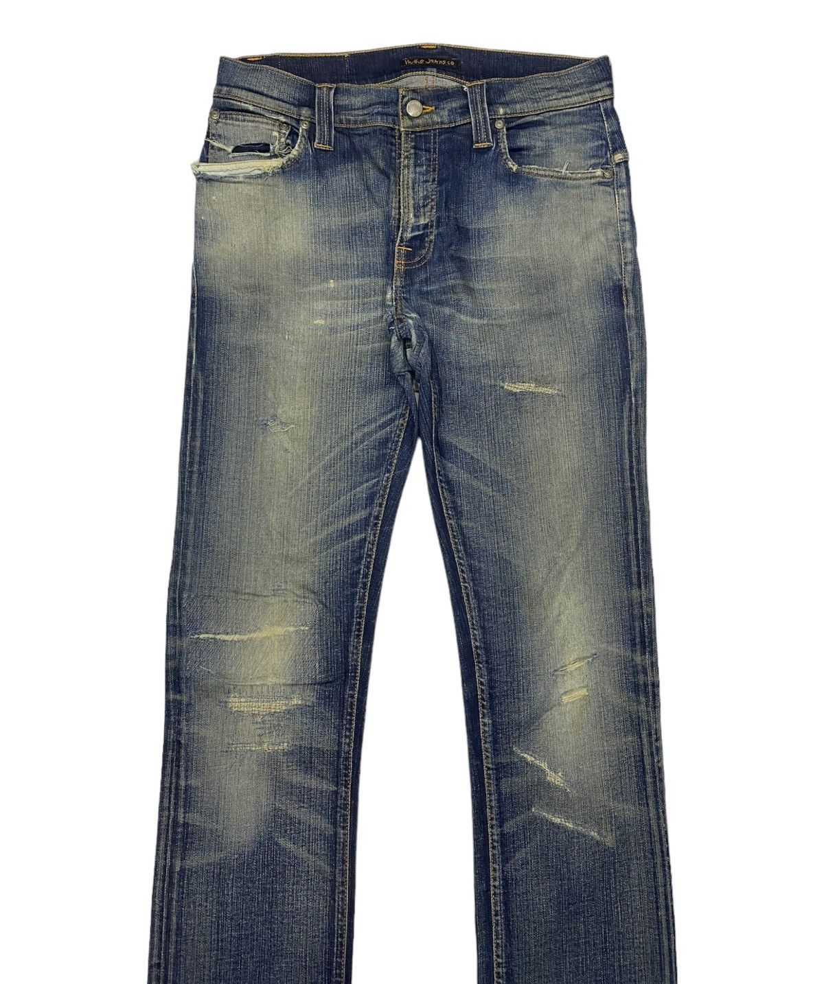 Nudie Jeans NUDIE JEANS DISTRESSED DENIM SLIM SKINNY FIT JEANS Size US 31 - 5 Thumbnail