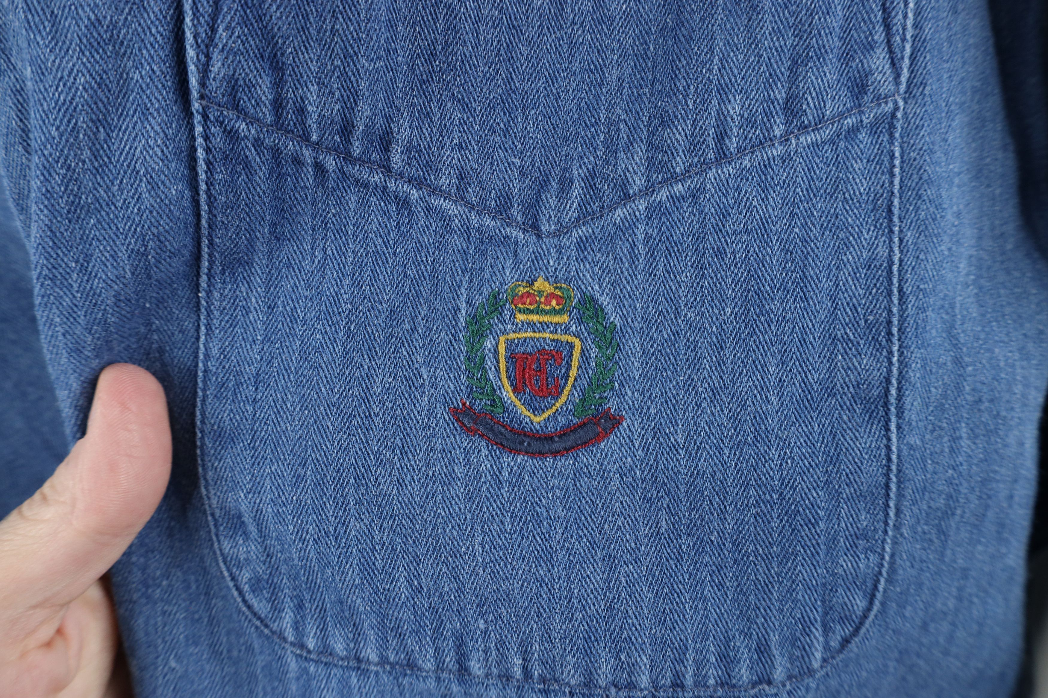 Vintage Vintage 90s Streetwear Denim Jean Button Down Shirt Blue Size US XL / EU 56 / 4 - 4 Thumbnail