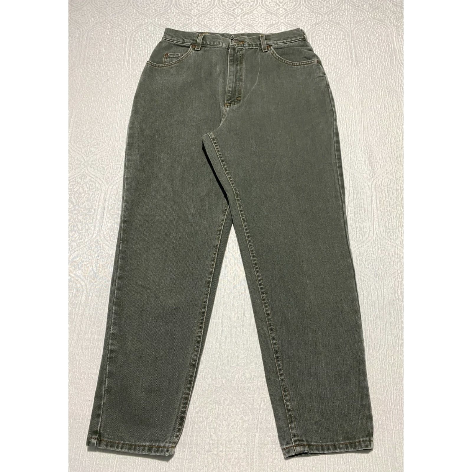Lee VINTAGE Lee Jeans Womens Size 16 Petite Green 28in Inseam Tapered 5-Pocket Denim USA Size 30" / US 8 / IT 44 - 3 Thumbnail