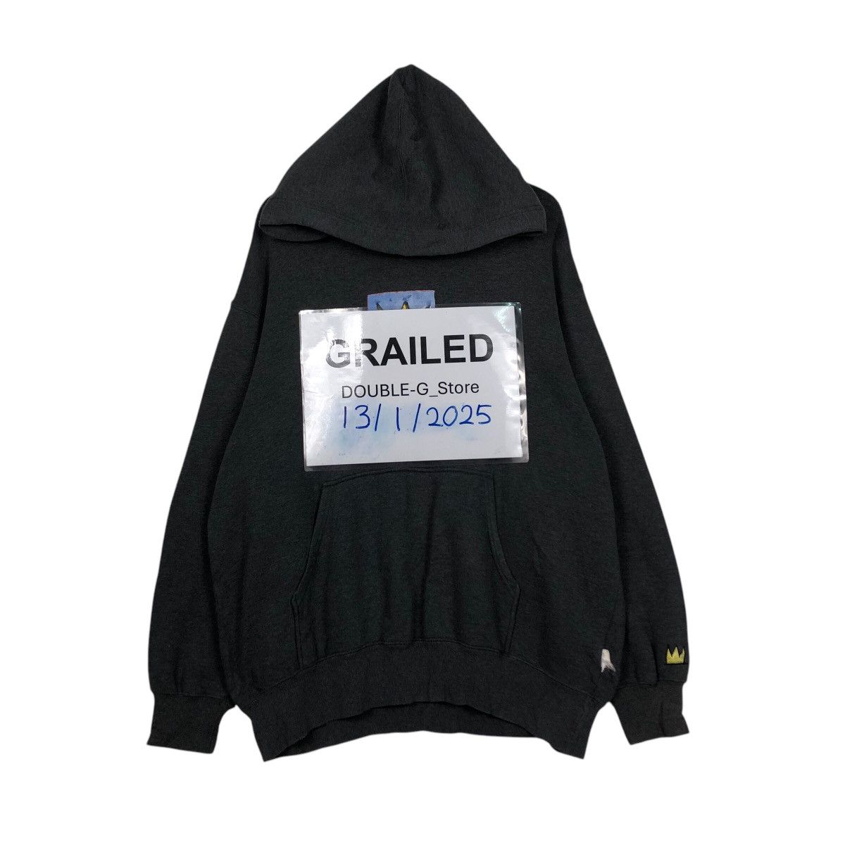 Japanese Brand 📌Vintage Hoodie Pull Over Jean Michel Basquiat Big Logo Size US XL / EU 56 / 4 - 1 Thumbnail