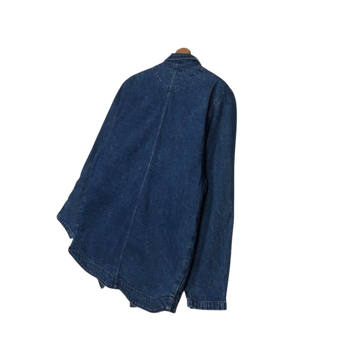 Japanese Brand 📌Vintage Biker Denim Jacket Indigo Cetra Issey Miyake Size US M / EU 48-50 / 2 - 11 Thumbnail