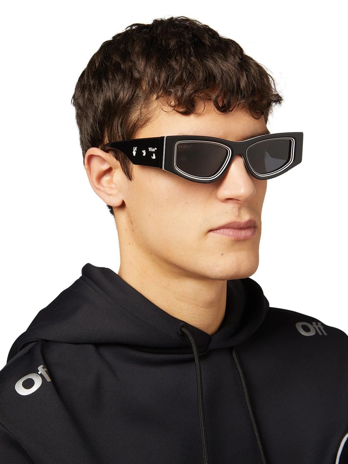 Off-White NEW OFF-WHITE ANDY 11007 BLACK UNISEX SUNGLASSES OFF-WHITE Size ONE SIZE - 6 Thumbnail