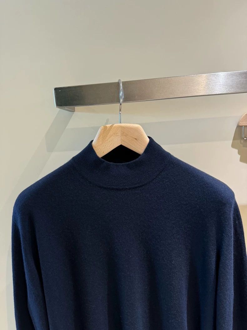 Loro Piana LORO PIANA Men's half high collar knit cashmere sweater 10 Size US L / EU 52-54 / 3 - 2 Thumbnail