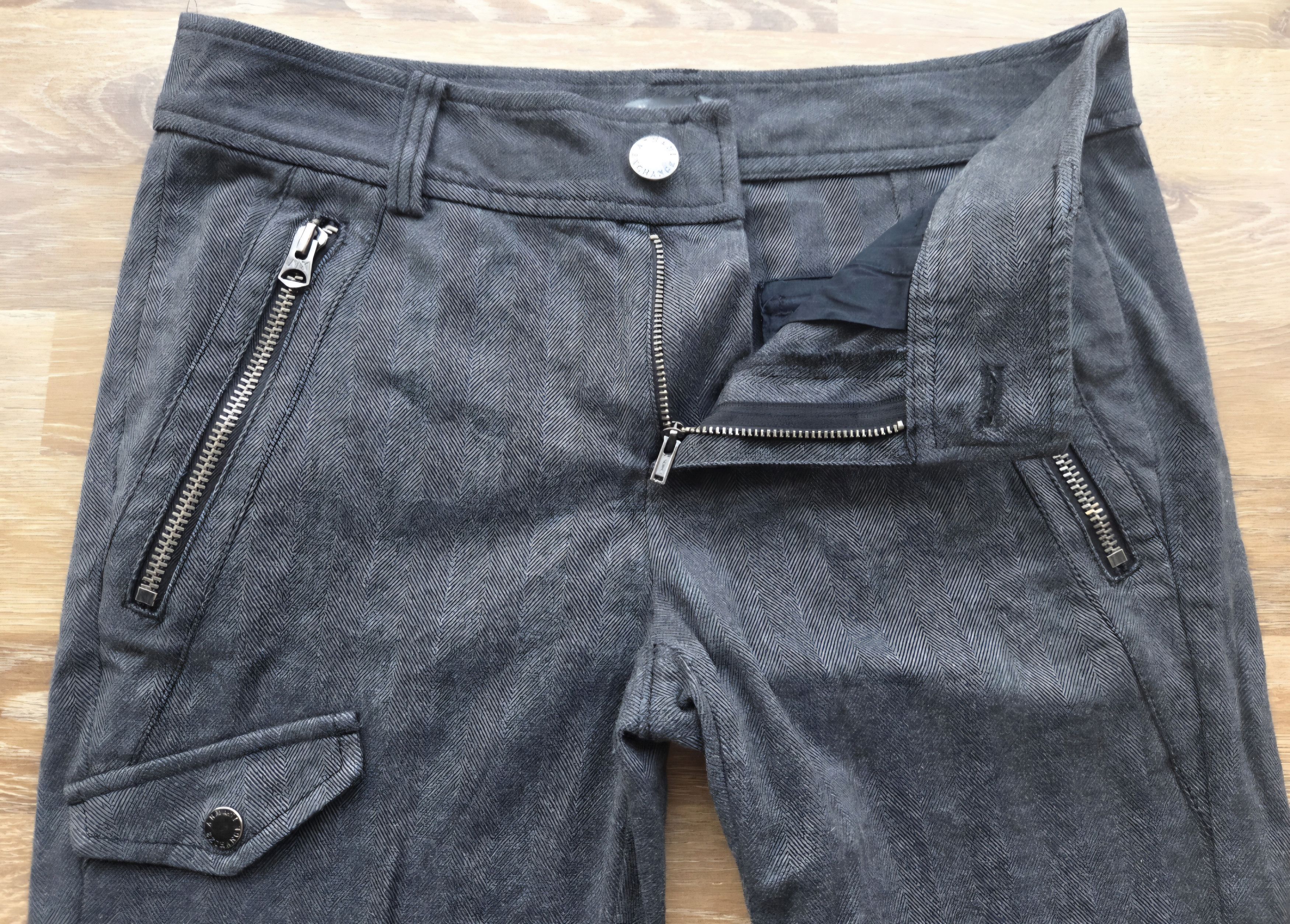 Armani Exchange Vintage Armani Exchange AX Multi Zipper Pockets Biker Pants Size 31" - 9 Thumbnail