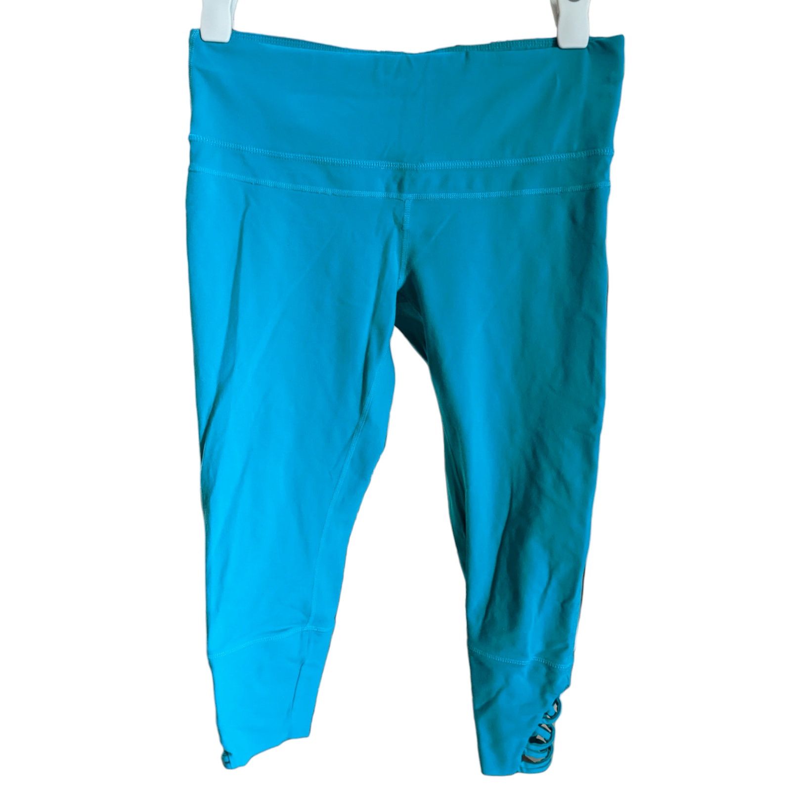 Prana prAna Teal Dragonfly Deco Crop Criss Cross Leggings Medium Size 30" / US 8 / IT 44 - 4 Thumbnail