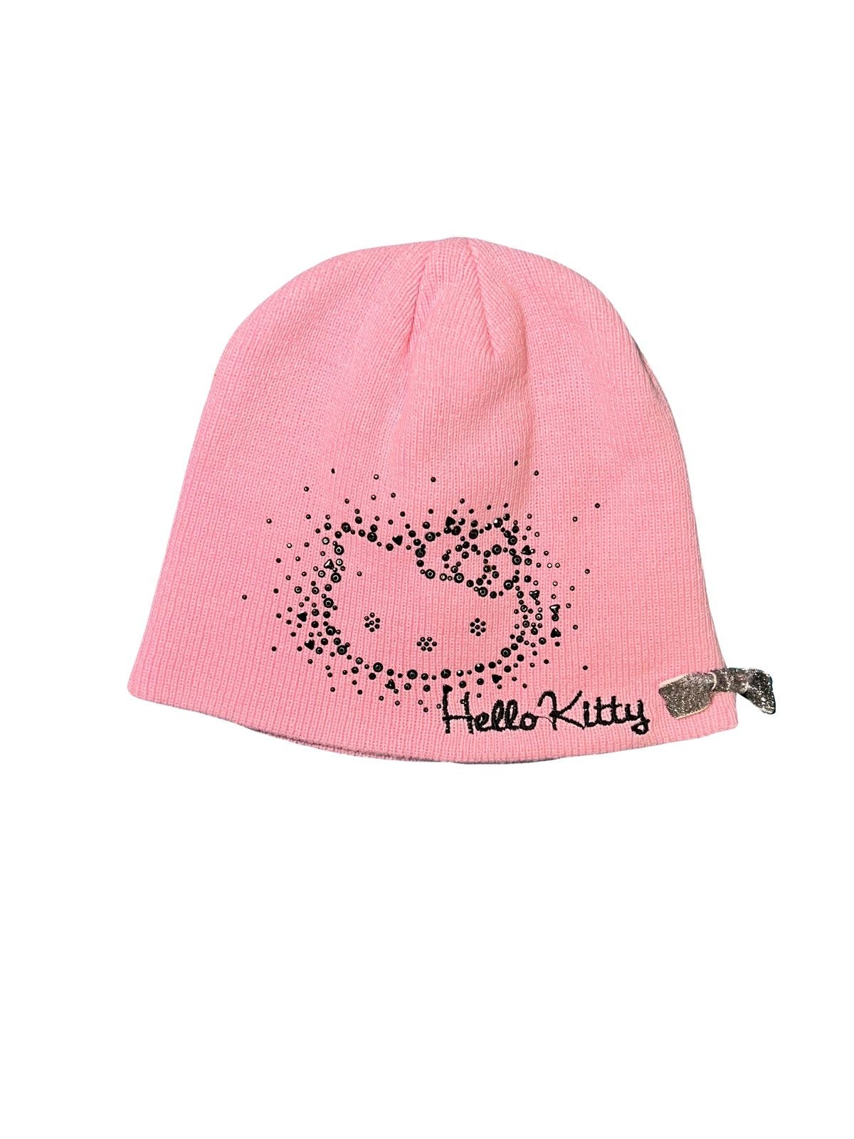 Japanese Brand Y2k Hello Kitty Beanie Hat Hello Bunny Big Logo Size ONE SIZE - 2 Thumbnail