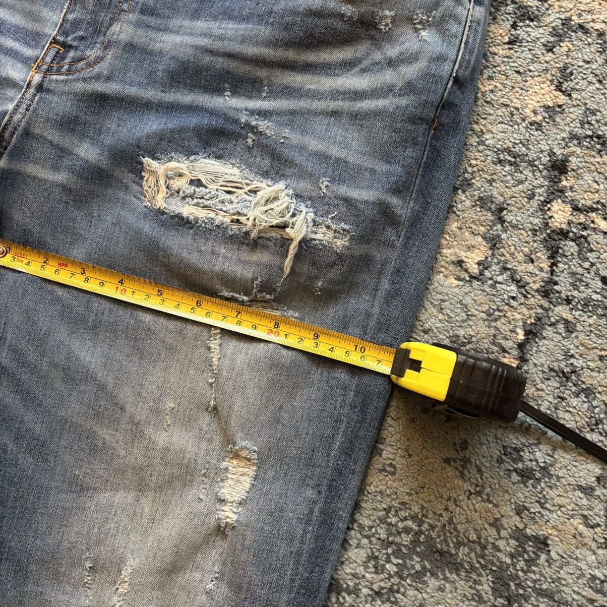 Amiri Amiri Destroyed MX1 Blue Denim Jeans Size 38 Looks New Size US 38 / EU 54 - 11 Thumbnail