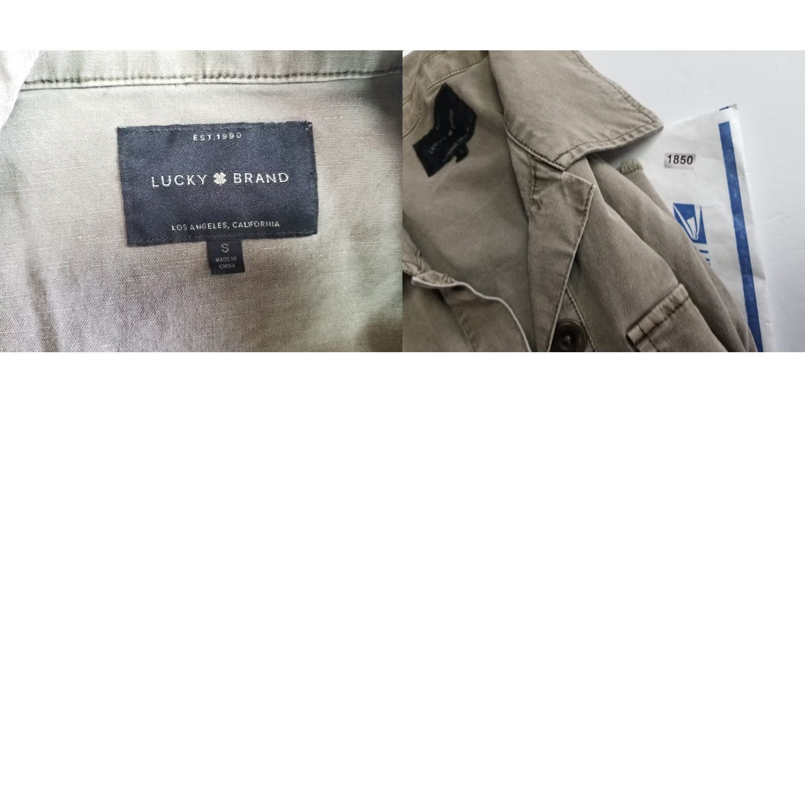 Lucky Brand Lucky Brand Women's Button-Up Jacket Lightweight Western Long Sleeve Khaki Small Beige Cotton Casual Basic Jacket Mens?? Size S / US 4 / IT 40 - 8 Thumbnail