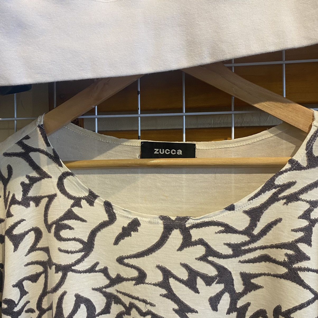 CABANE de ZUCCa × Japanese Brand Vtg Zucca Floral See Through Boxy Oversized T-Shirts Size US M / EU 48-50 / 2 - 7 Thumbnail