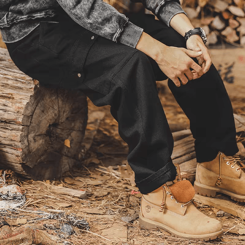 Japanese Brand × Vintage Black High Street Vintage Loose Casual Pants Size US 32 / EU 48 - 1 Thumbnail