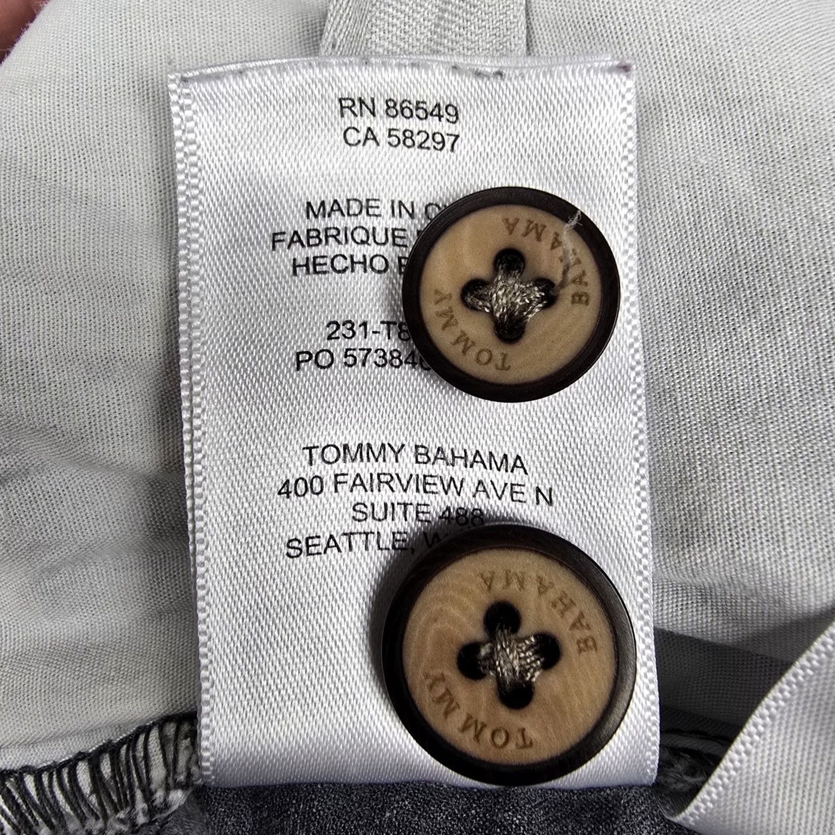 Tommy Bahama Tommy Bahama Mens 38 Gray Chino Shorts Casual Summer 10" Inseam Stretch Washed Size US 38 / EU 54 - 5 Thumbnail