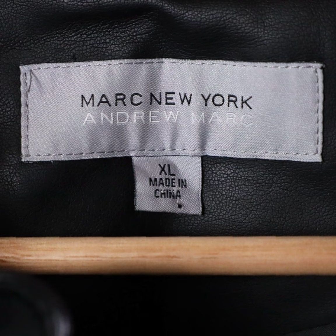 Vintage Marc New York Faux Leather Suede Moto Jacket Women's XL Zip Biker Mixed Media Shirt Size XL / US 12-14 / IT 48-50 - 4 Thumbnail