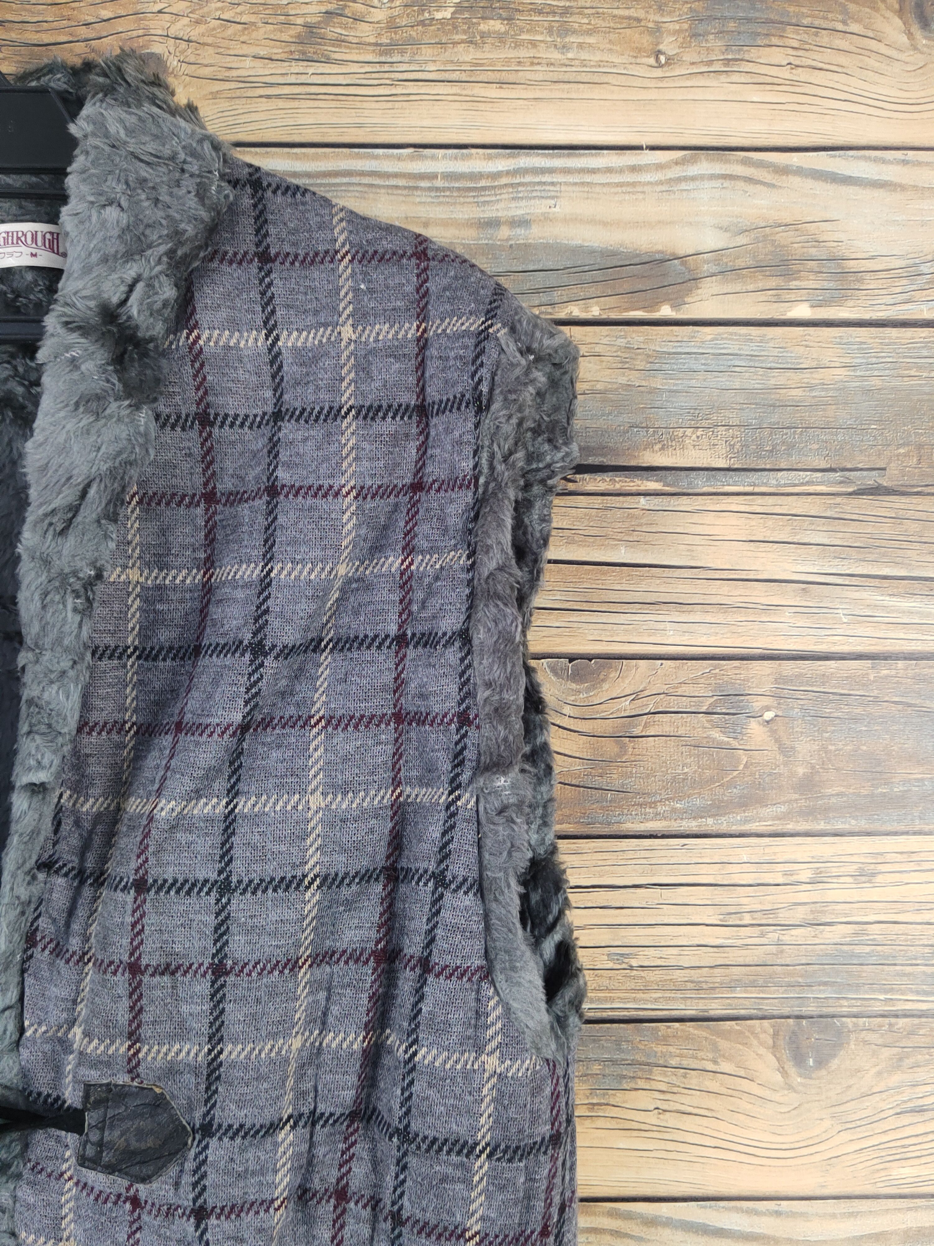 Japanese Brand × Vintage Vintage 💥 Rough Rough Dark Gray Fur Mohair Vests Size US M / EU 48-50 / 2 - 7 Thumbnail