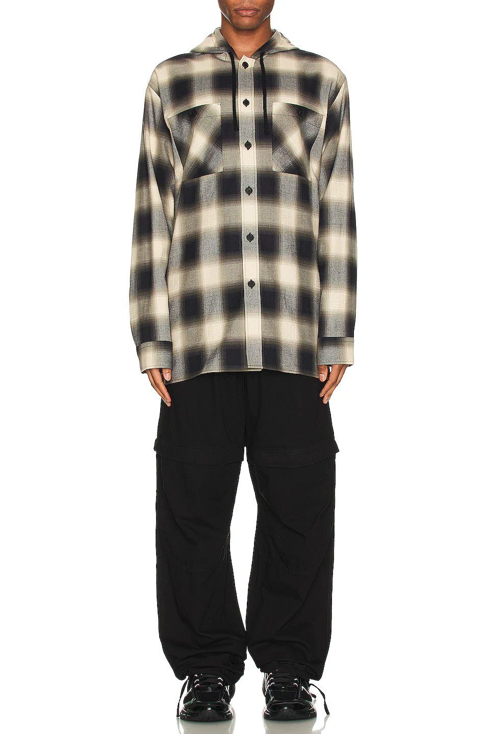 Givenchy o1mle0226 Elasticated Waist Zip Off Denim Pants in Black Size US 34 / EU 50 - 8 Thumbnail