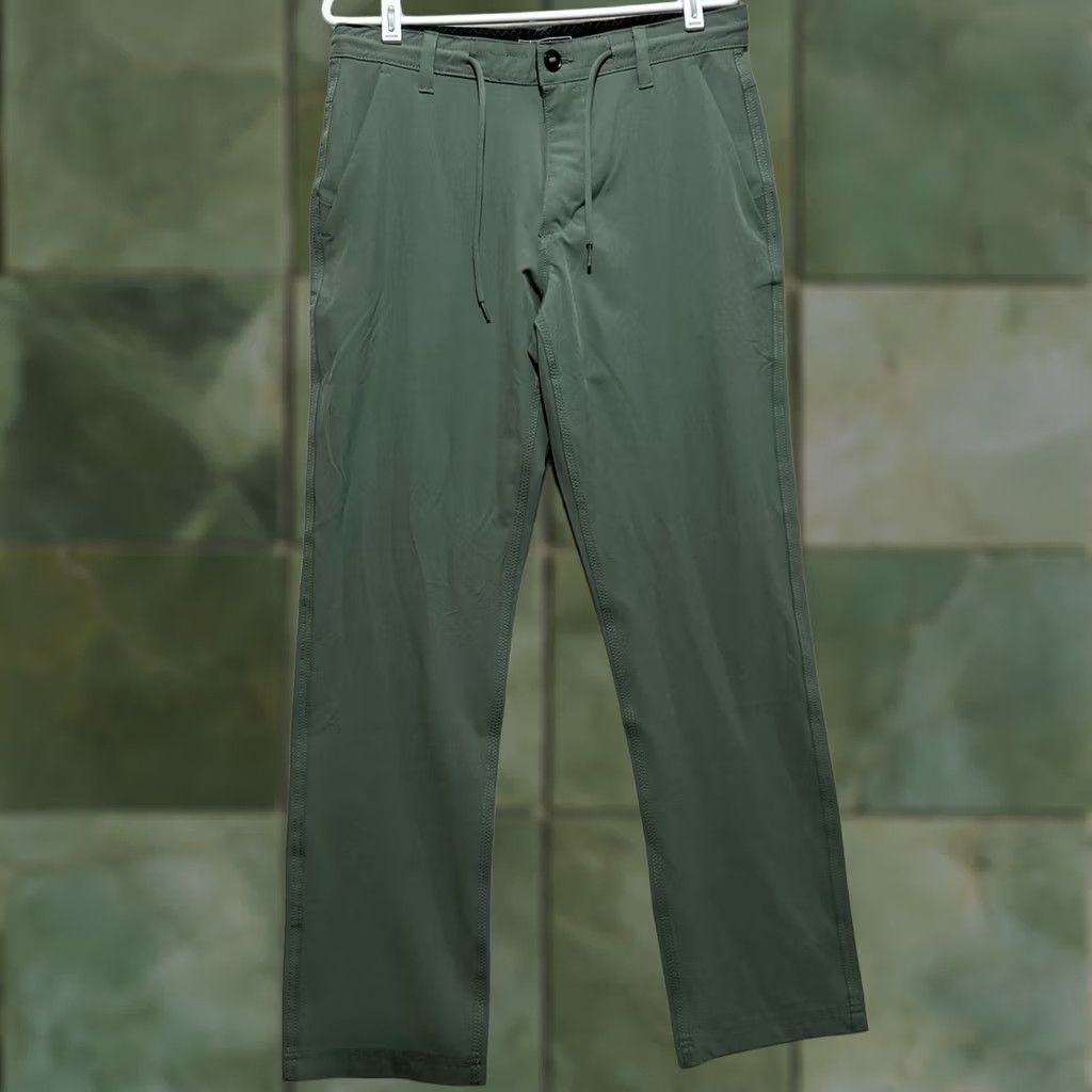 Billabong Billabong Men's Ozzy Hybrid Pants 31 Green Woven Golf Performance Stretch Regular Straight Khakis Mens Size US 31 - 1 Thumbnail