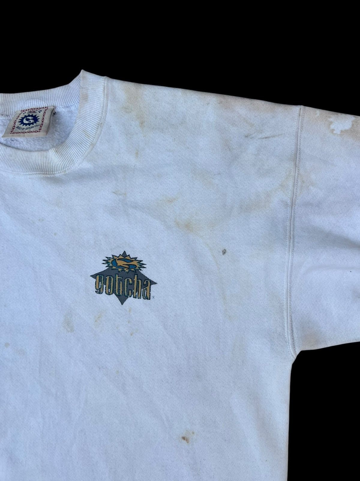 Gotcha Ageing Dirty Stains Vintage 90s Gotcha Sweatshirt Size US L / EU 52-54 / 3 - 10 Thumbnail