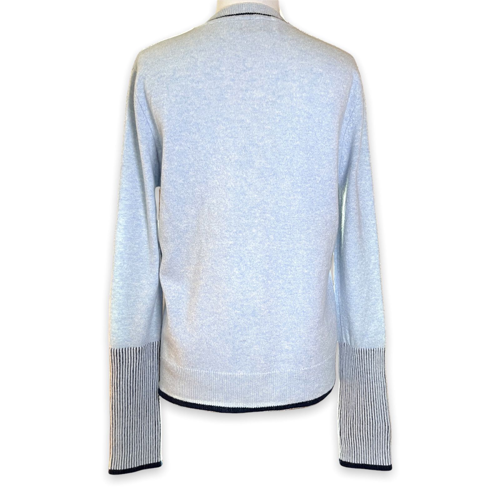 La Ligne La Ligne Cashmere Crew Sweater Small Blue Black Soft Size S / US 4 / IT 40 - 2 Thumbnail