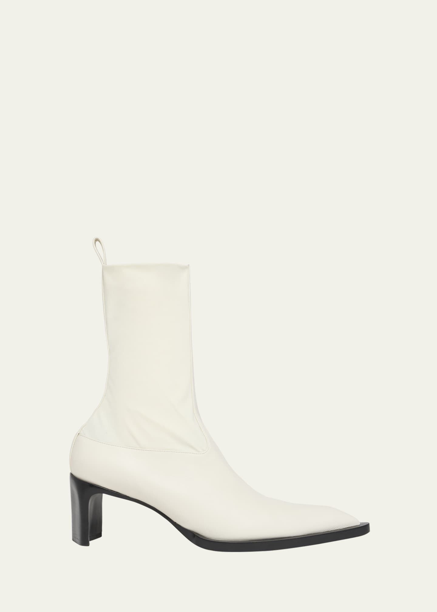 Jil Sander o1loc1c0426 Leather Ankle Boots in White Size US 10 / IT 40 - 1 Thumbnail