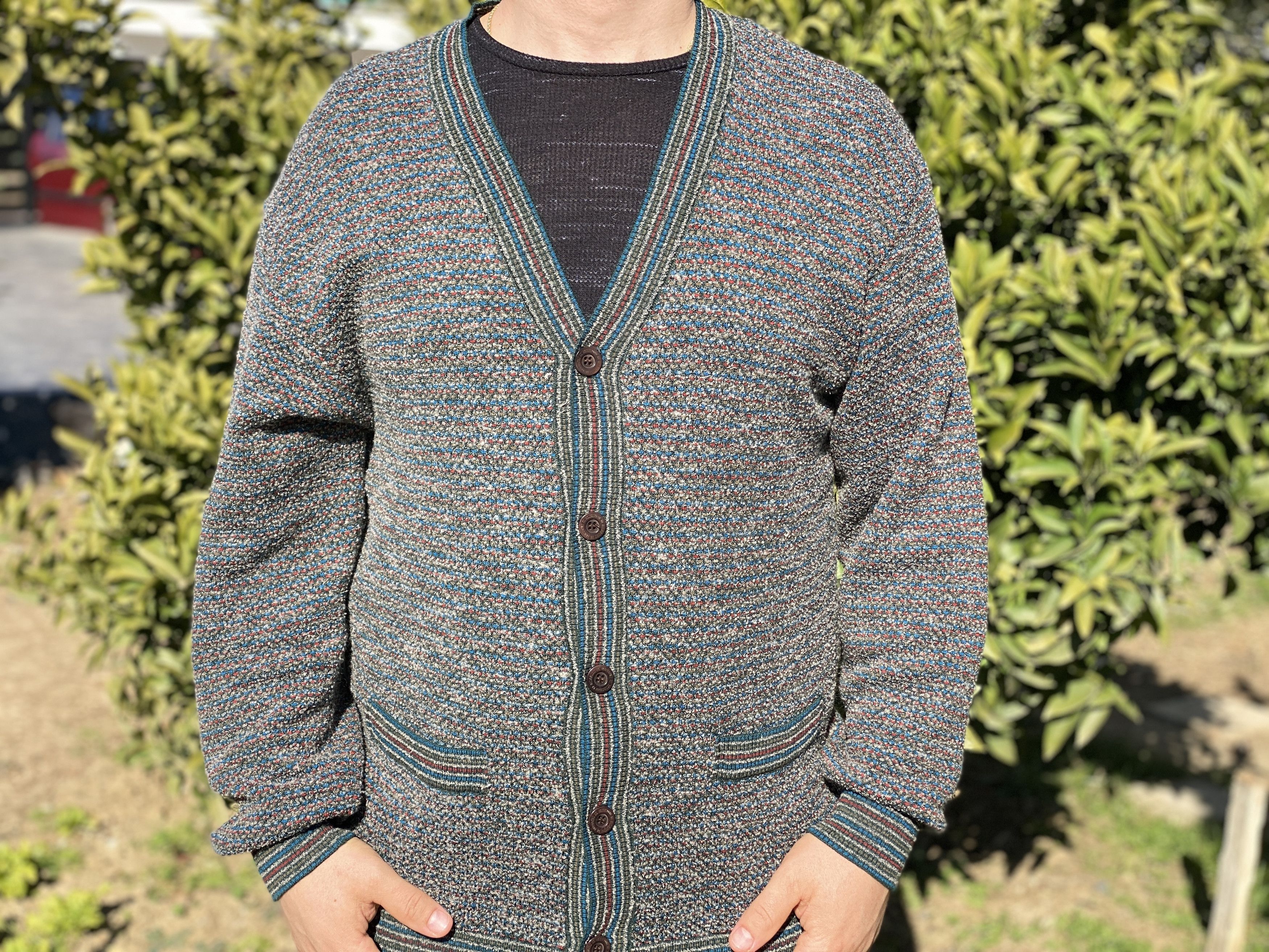 Missoni Uomo Cardigan Cosby Pullover Retro Size 2XL 56 58